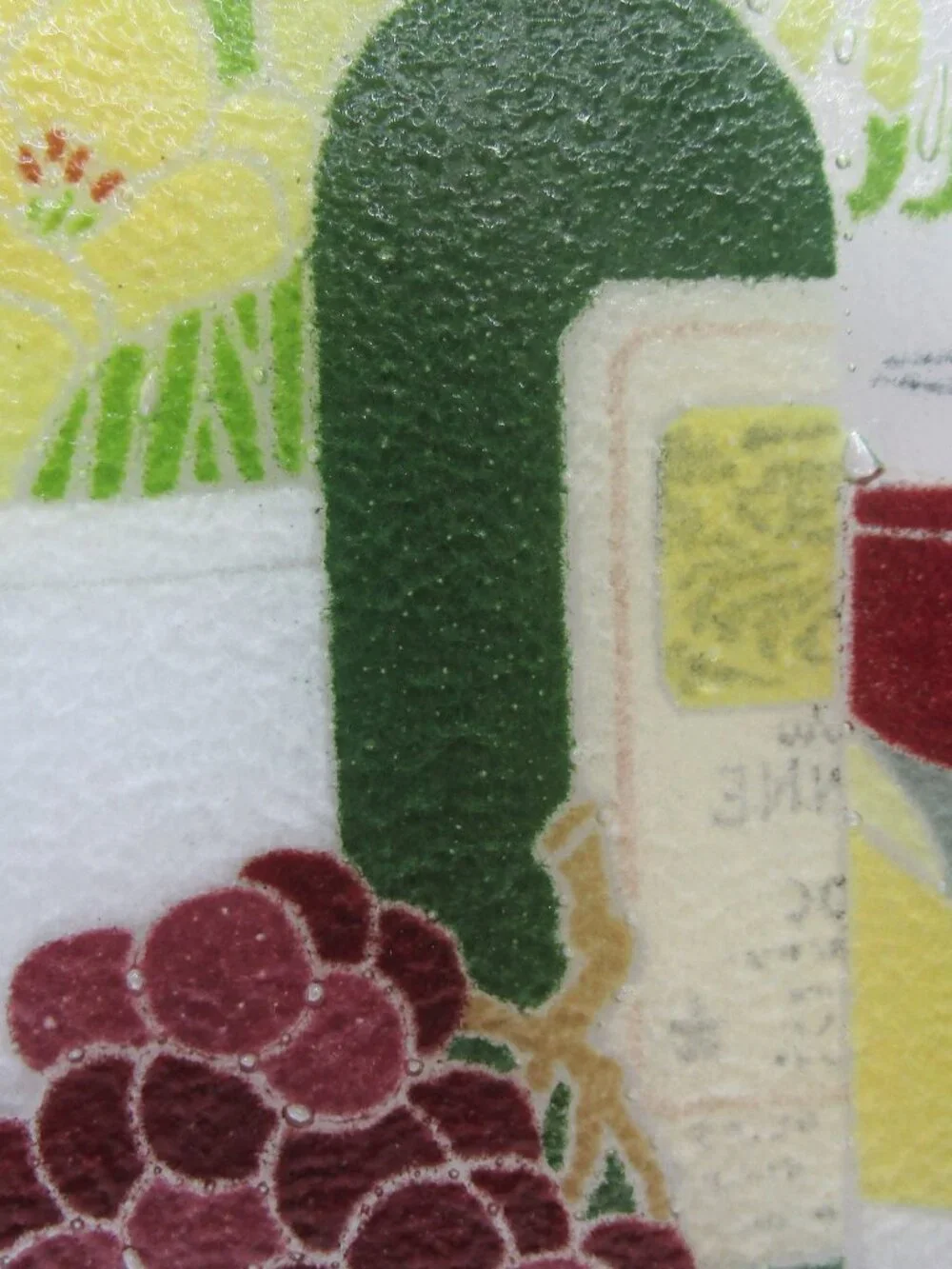 Peggy Karr Fused Art Glass Wine and Grapes 11
